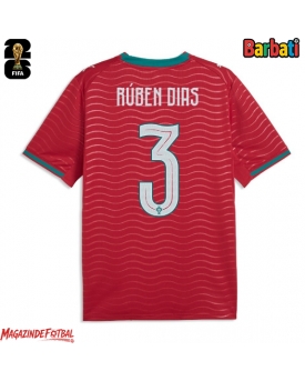 Portugalia Ruben Dias #3 Tricou Fotbal Replică Mondial 2026 Barbati Acasa